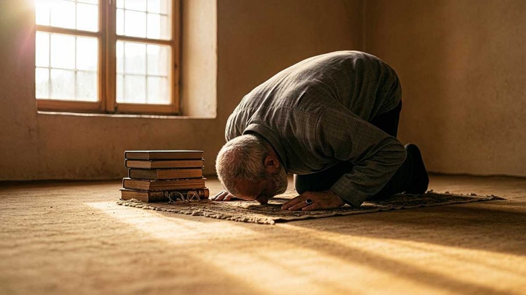 A knowledge-focused image about knowledge and humility for Education in Islam