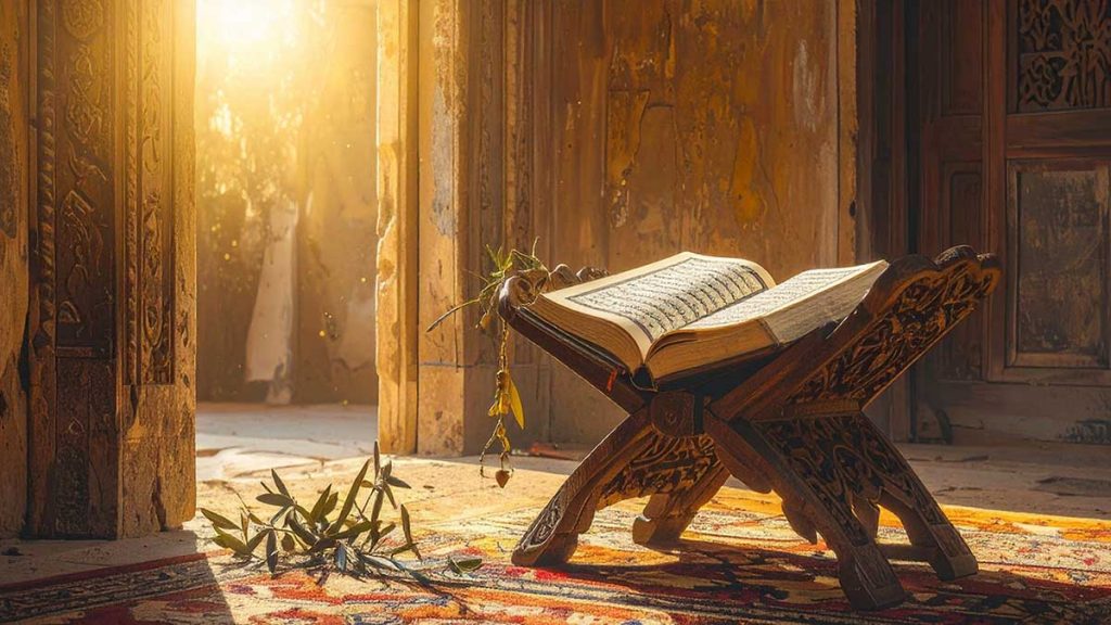 A reflective Quran scene for Friends in Islam