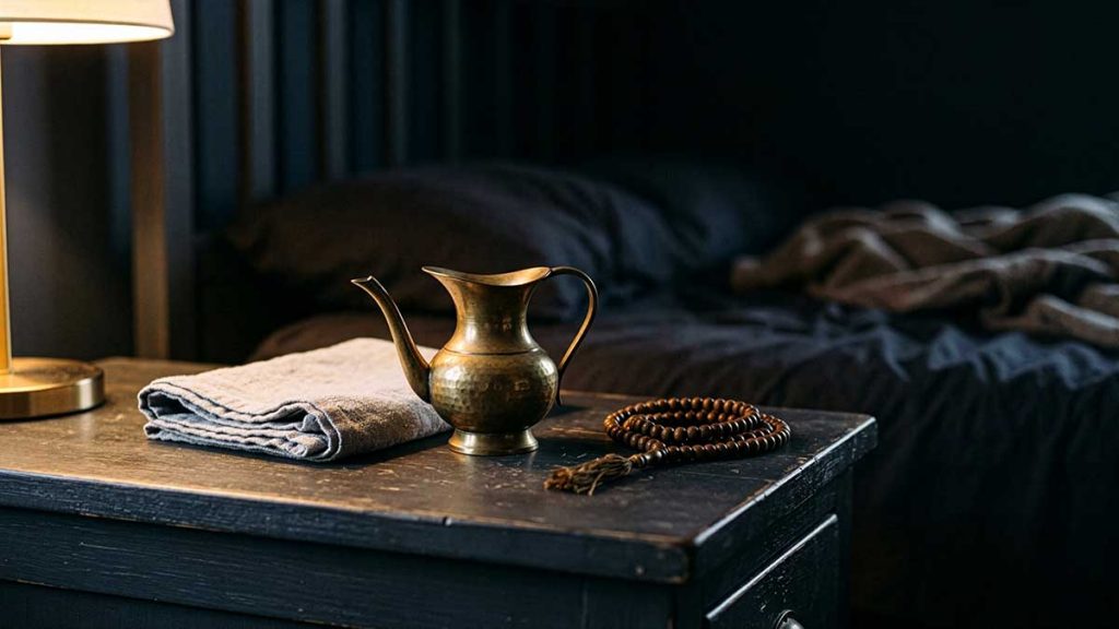 A warm Islamic visual about sleep in Sleeping in Islam
