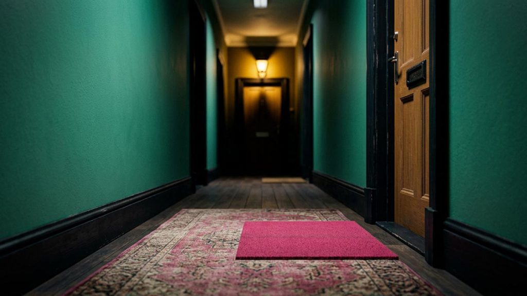 A still-life of a hallway with a lamp lit at its far end, illustrating the Dua for Fear.