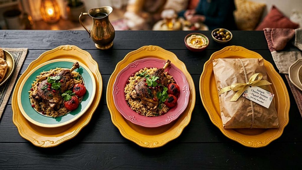Aqiqah meat divided into three portions for family, friends and charity